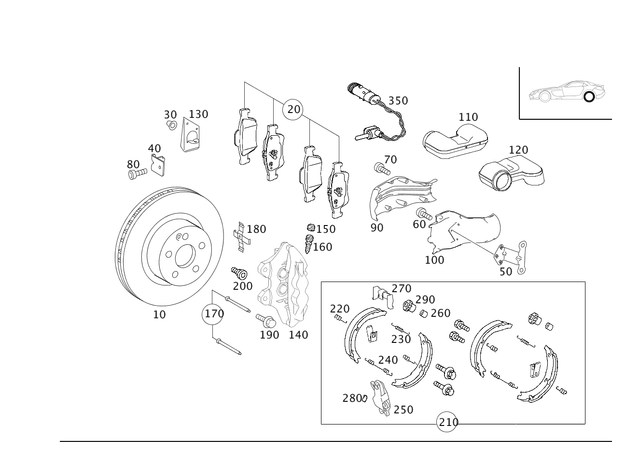 44204720 - : Disk Brake Pad Set for Mercedes-Benz Image