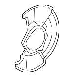 45255T56A00 - Brakes: Splash Shield for Honda: Civic, Insight Image