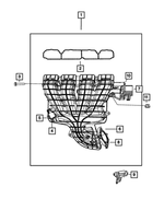 4884871AB - 2.4L Gas; Engine: Throttle Body Support Bracket for Mopar Image