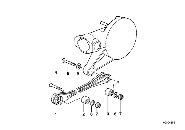 33171458495 - Rear Axle, Rear-Wheel Drive, Suspension: Rubber Mounting -  for BMW-Motorrad Image
