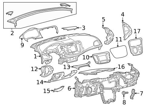 Instrument Panel Components for 2016 Chrysler 200 #0