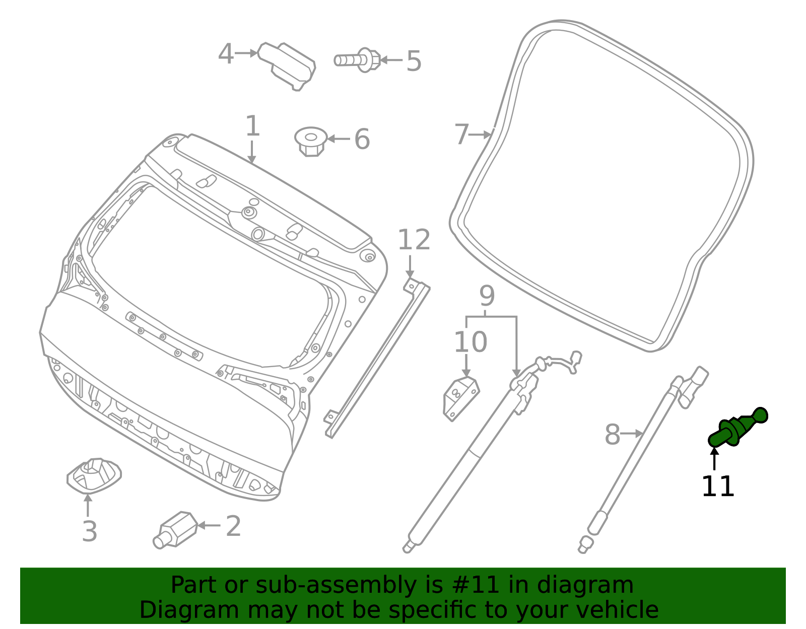 2023-2026 Kia Sportage Support Cylinder Ball Stud 81163-P1000 | OEM ...