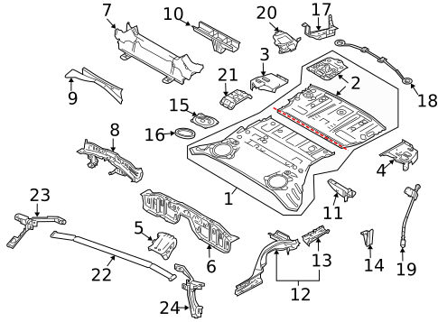 Rear Floor & Rails for 2015 Nissan 370Z #0