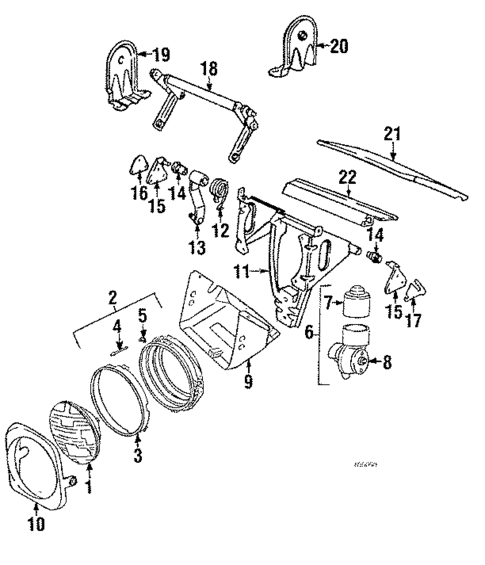 Headlamp Components for 1985 Porsche 944 #0