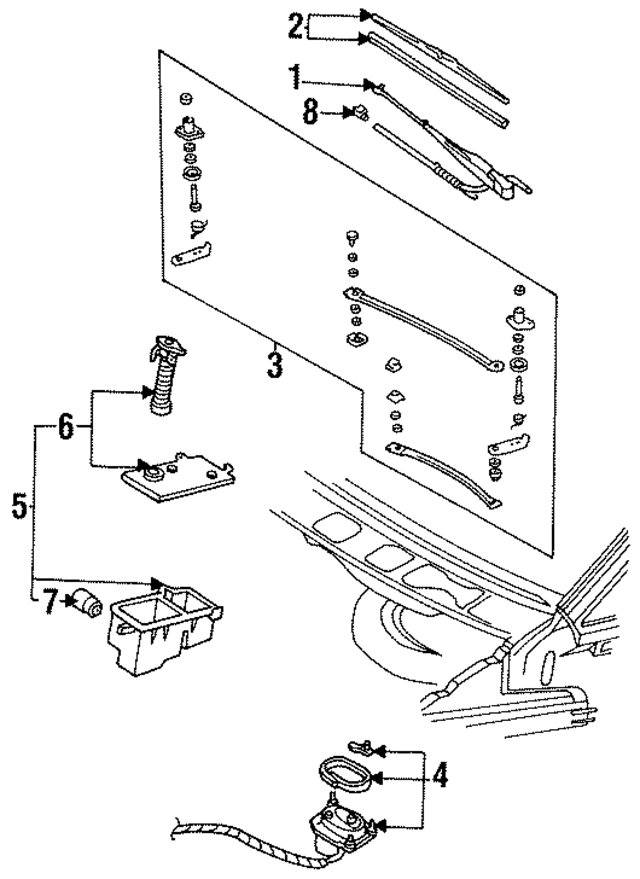 E99Z17526A - Body: Wiper Arm for Ford: Aerostar Image