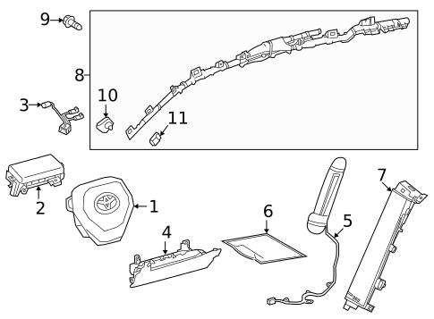 Air Bag Components for 2025 Toyota Corolla #0