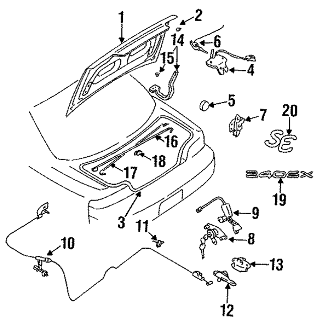 8443265F00 - : Torsion Bar for Nissan: 240SX Image