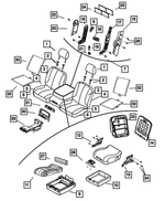 1RT35DK2AA - Interior Trim: Front Headrest for Dodge: Ram 1500, Ram 2500, Ram 3500 | Ram: 1500, 2500, 3500 Image