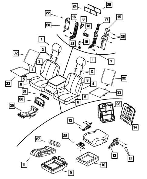 Front Seats - First Row for 2011 Ram 2500 #2