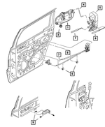 55256420 - Doors and Related Parts: Exterior Door Handle, Right for Mopar Image