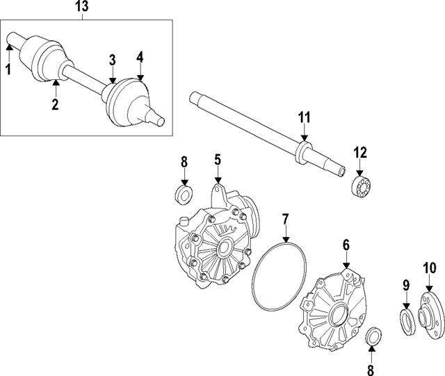 222330450364 - Front Drive Axle: Outer Cv Joint for Mercedes-Benz Image