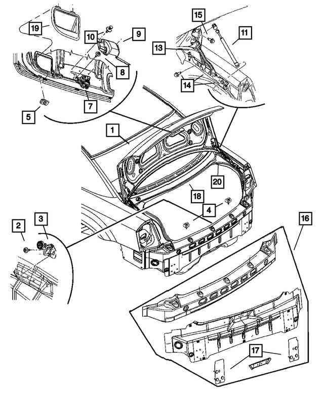 « 6507648AA – Body Sheet Metal Except Doors : Tête Hexagonale Vis Et Rondelle pour Mopar Image »