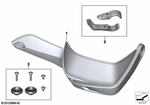 Motorcycle Trim Section, Windshield for 2009 BMW-Motorrad R 1200 GS #4