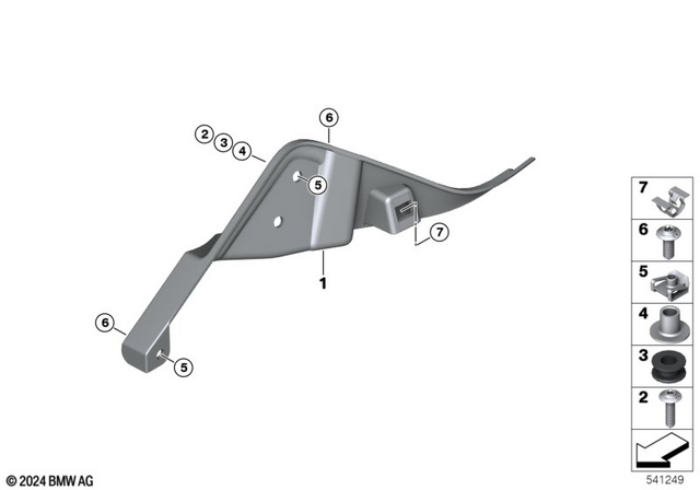 46635A69C98 - Frame and Mounting Parts: Cover Side Trim Panel Inner Right -  for BMW-Motorrad Image