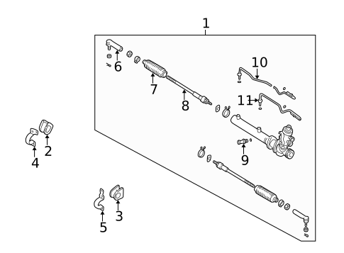 Steering Gear & Linkage for 2000 Nissan Altima #0