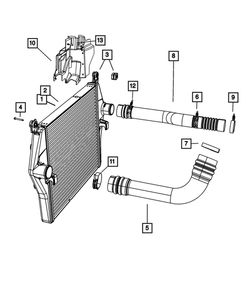 Radiator and Related Parts; Charge Air Cooler for 2009 Dodge Ram 3500 #3