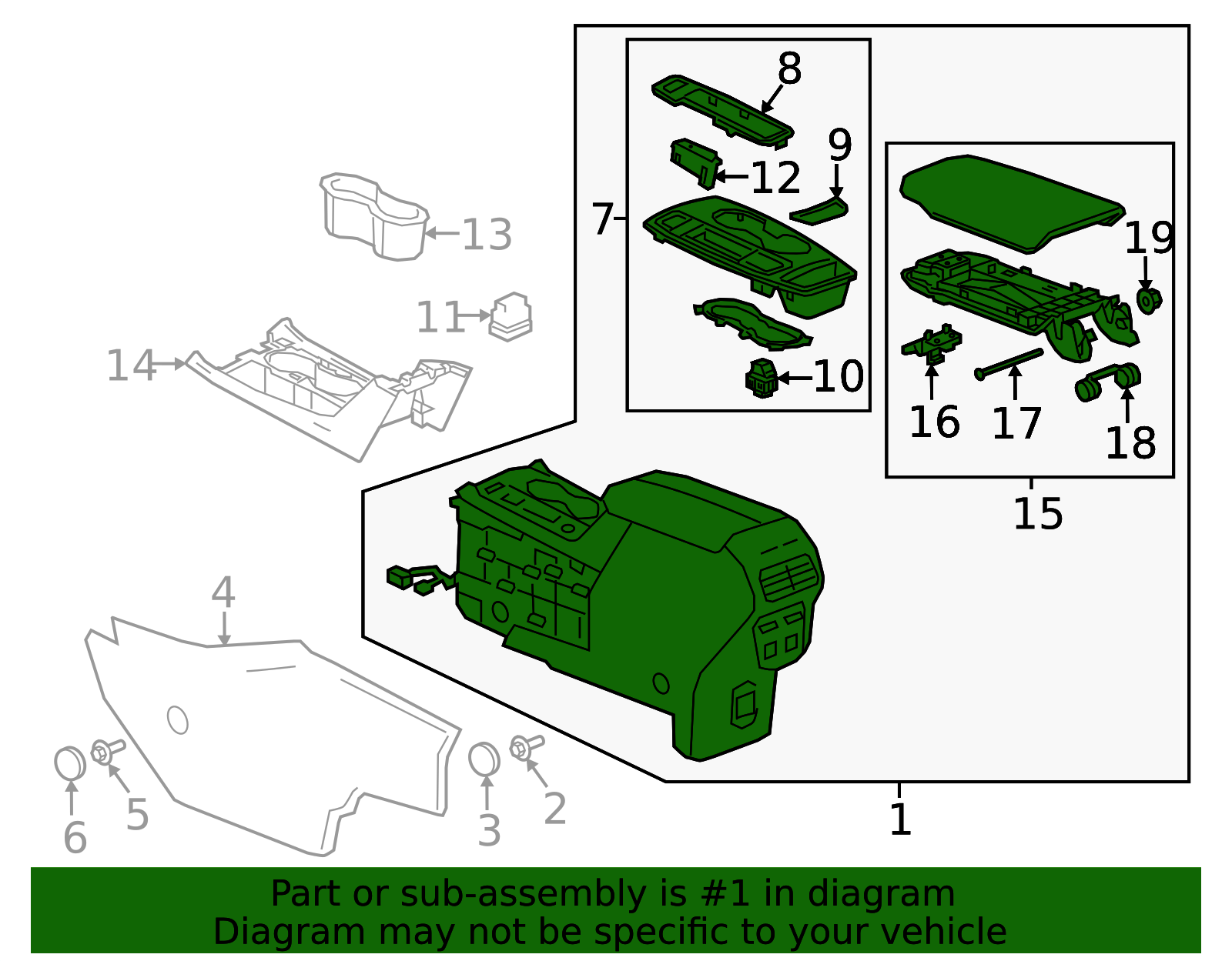 Buy Genuine GM Auto Parts - Console (Part # 84344950) | GM Parts Store