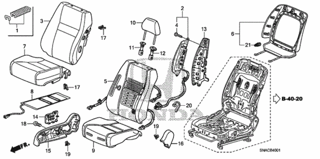 Front Seat (R.) (1) for 2011 Honda Civic #0