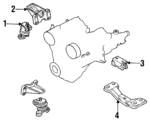 LA0139340E - Engine: Rear Mount for Mazda Image