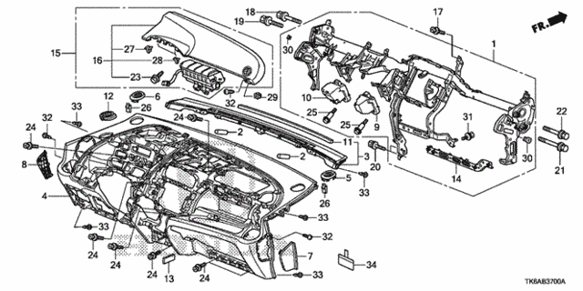 Instrument Panel for 2013 Honda Fit #0