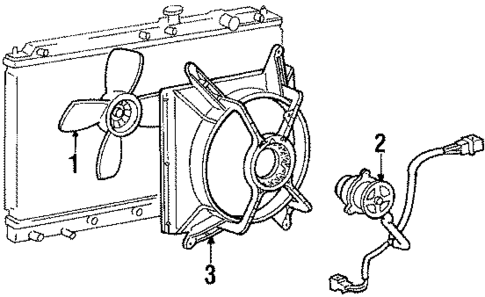 Cooling Fan for 1990 Mitsubishi Galant #0