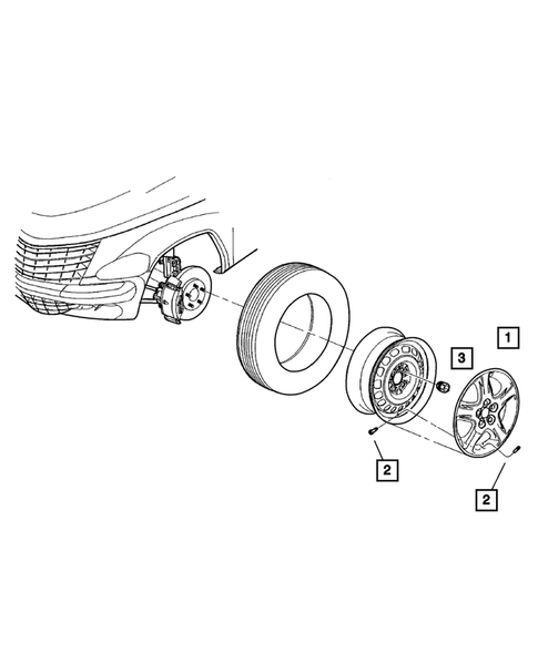 Wheel Covers and Center Caps for 2001 Chrysler PT Cruiser #0