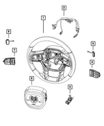 68716779AA - Steering: Steering Wheel Wiring for Ram: 2500, 3500 Image