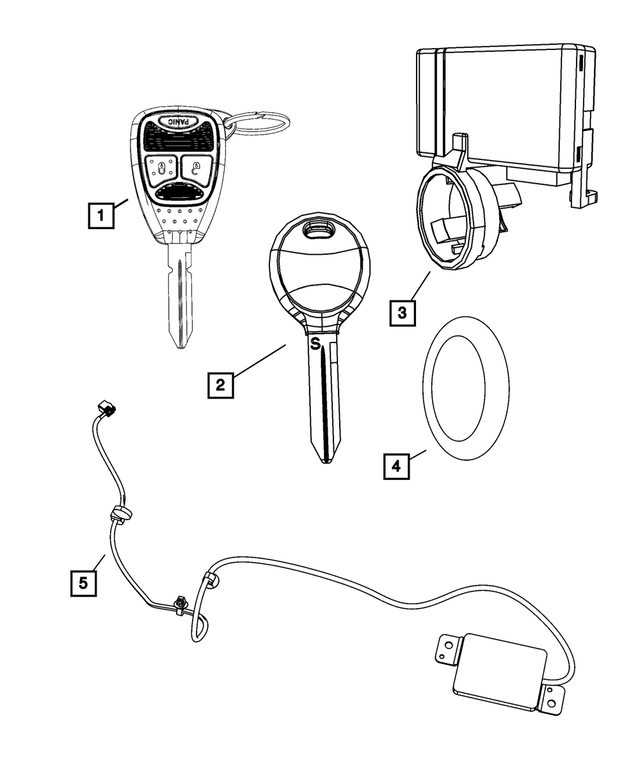 5191967AB - : Blank With Transmitter Key for Mopar Image