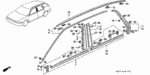 72430SM1A01 - Interior/Bumper: GARNISH, R. FR. DOOR CENTER for Honda Image