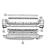 68109914AA - Frame, Bumper and Fascia: Fascia Applique for Mopar Image