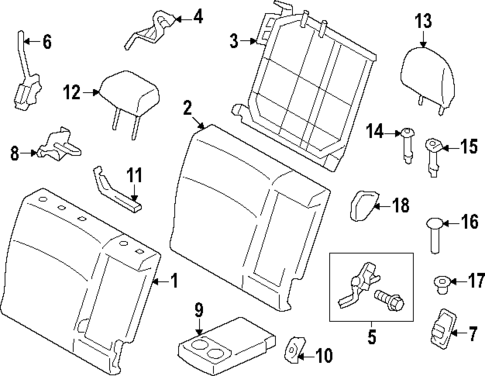 Rear Seat Components for 2024 Subaru Crosstrek #0