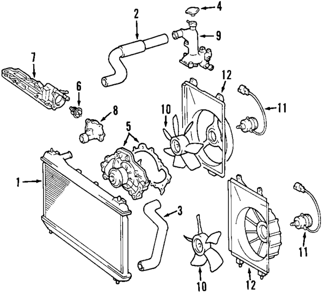 163610A090 - Belts &amp; Cooling: Fan Blade for Toyota: Sienna Image