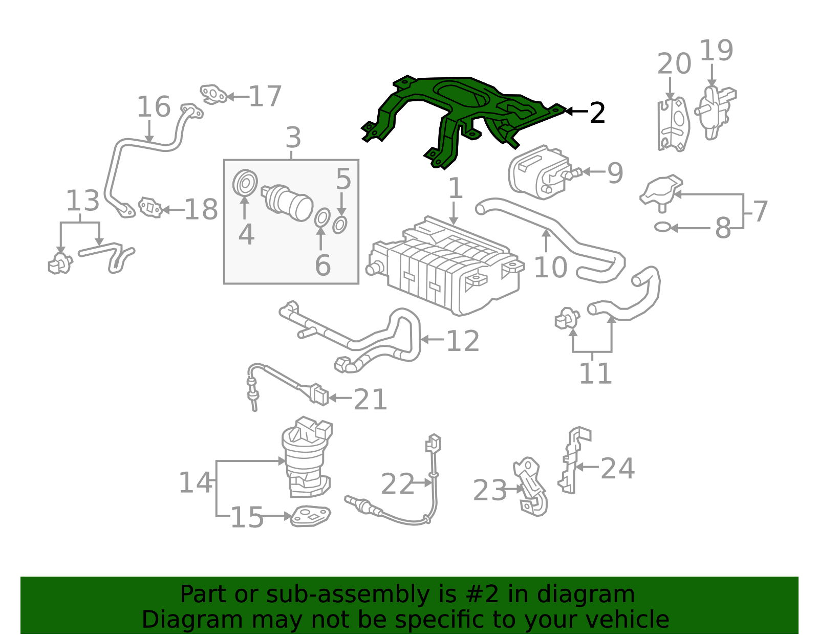 17358-TK5-A00 - High-Quality Vapor Canister Bracket for AutoNation Parts