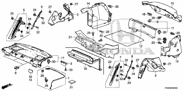 Rear Tray - Side Lining for 2014 Honda Accord #0