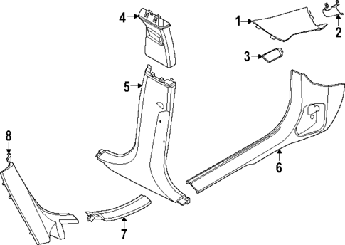 Interior Trim - Pillars for 2025 Mini Countryman #0