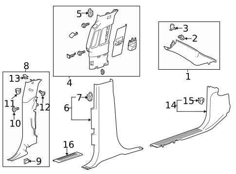 Interior Trim - Cab for 2016 Chevrolet Silverado 1500 #6