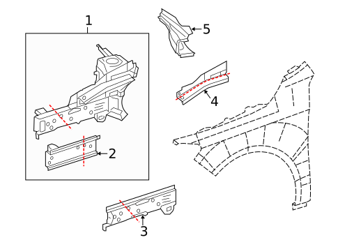 Structural Components & Rails for 2014 Mercedes-Benz CLA45 AMG #0