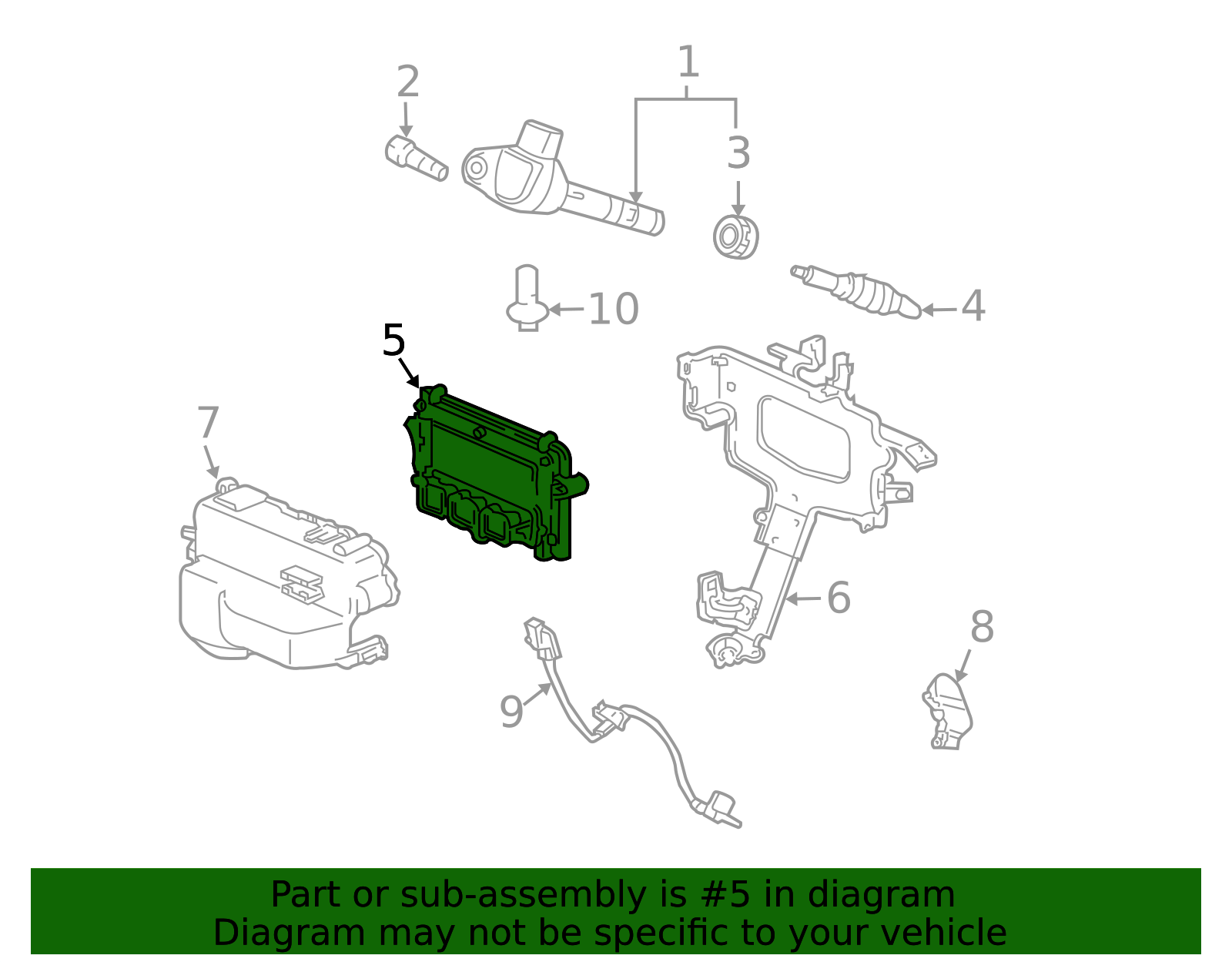 37820-RJE-A86 - 2009-2011 Honda Ridgeline - Control Module Engine ...