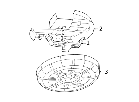 Spare Tire Carrier for 2010 Dodge Grand Caravan #0