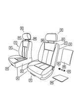 1FX991D5AA - Interior Trim: Front Seat Back, Left for Dodge: Dakota Image