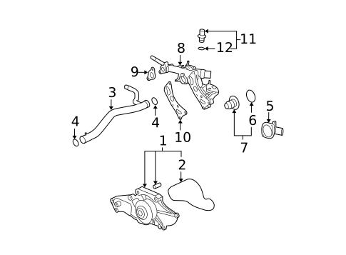 Water Pump for 2007 Saturn Vue #0