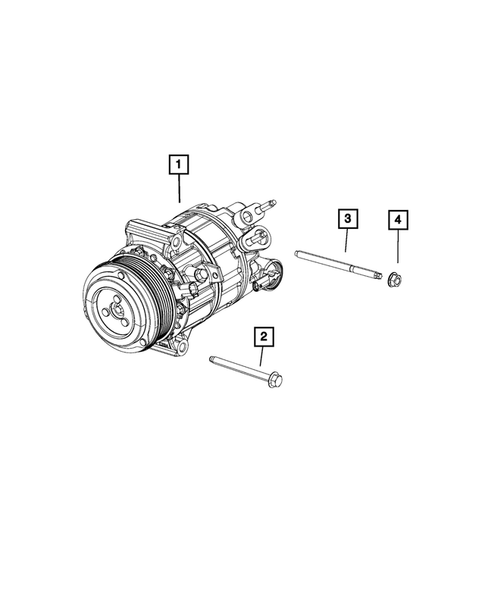 Air Conditioner Compressor and Mounting for 2019 Jeep Wrangler #2