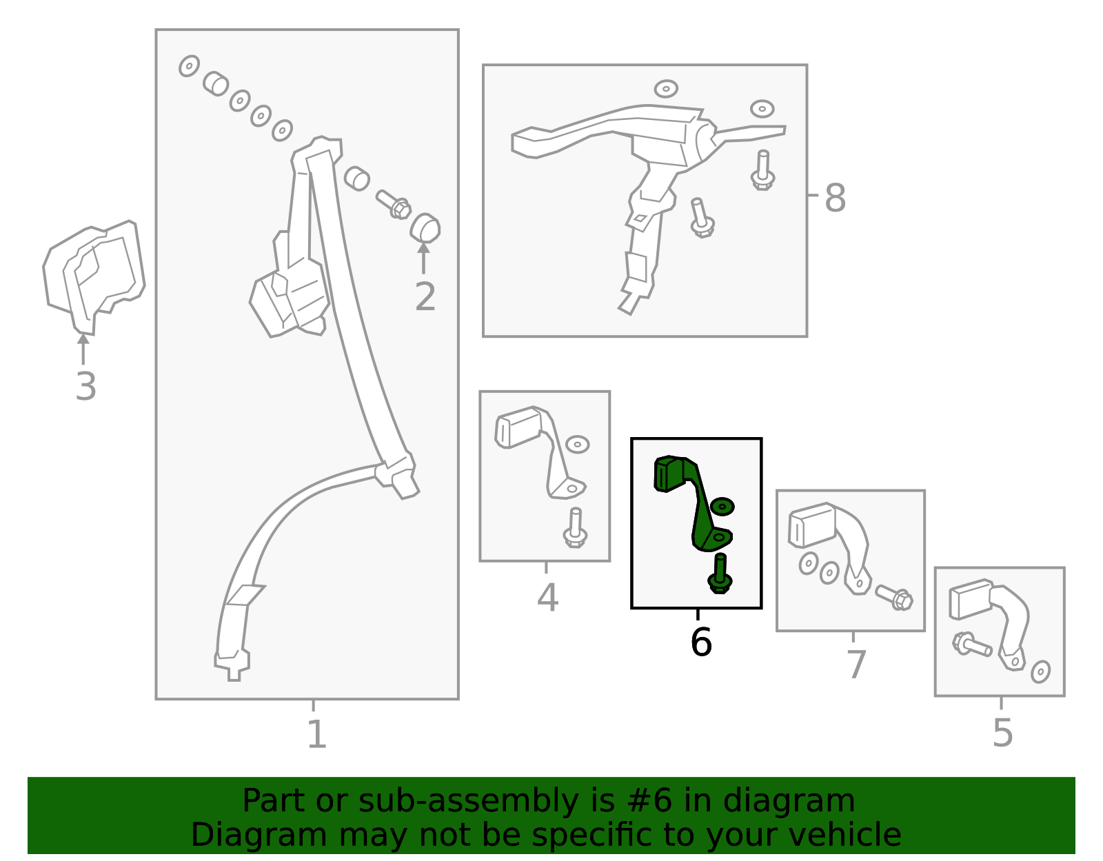 04829-SWA-A00ZC - Inner Buckle 2007-2011 Honda CR-V | Honda Parts Online