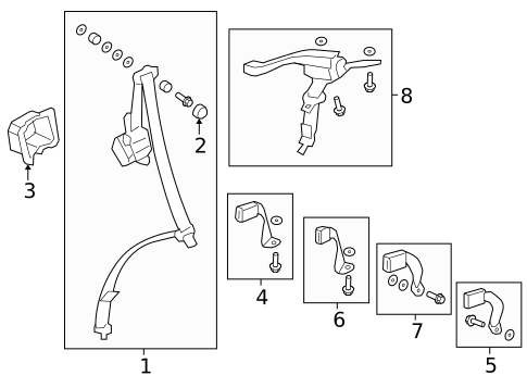 Rear Seat Belts for 2007 Honda CR-V #0