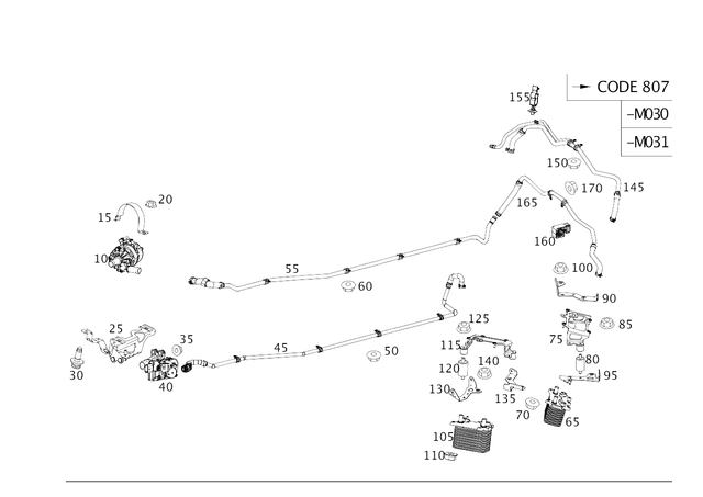 1902701000 - : Oil Line for Mercedes-Benz Image