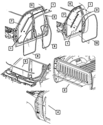 55112026AC - : Body Side Seal, Right for Mopar Image