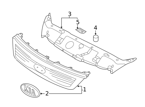 Grille & Components for 2012 Kia Sedona #0