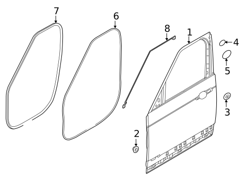 Door & Components for 2023 Land Rover Discovery #1