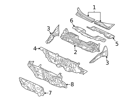 Cowl for 2011 Kia Sedona #0