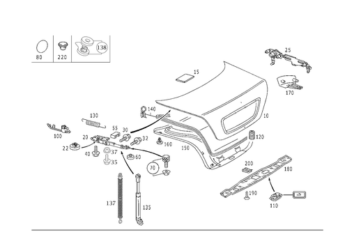 Trunk Lid for 2000 Mercedes-Benz S430 #0